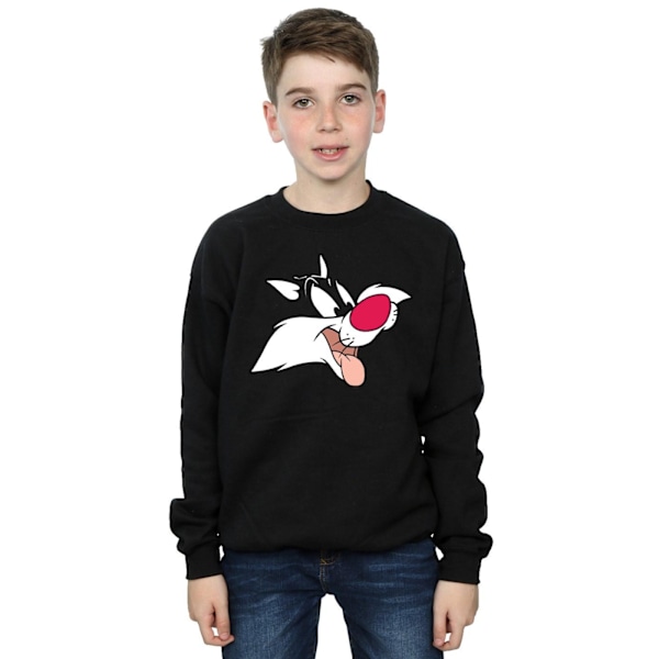 Looney Tunes Boys Sylvester Face Sweatshirt 9-11 år Svart Black 9-11 Years