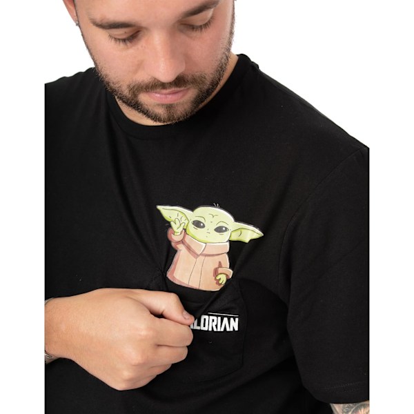 Star Wars: The Mandalorian Herr Grogu Lång Pyjamas Set Svart Black L