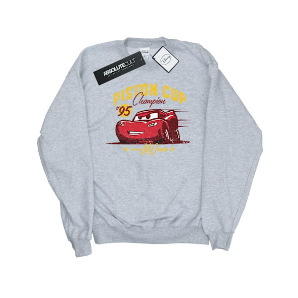 Disney Girls Cars Piston Cup Champion Sweatshirt 7-8 år Spor Sports Grey 7-8 Years