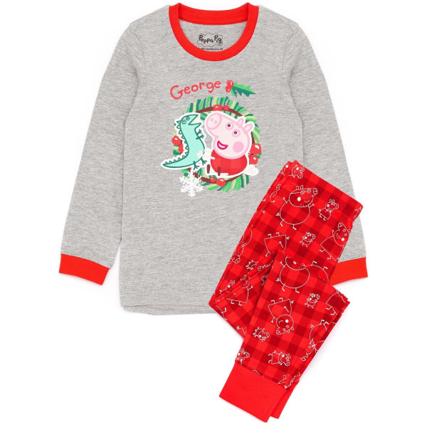 Greta Gris Boys George Pig Set 5-6 år Röd/Gr Red/Grey 5-6 Years