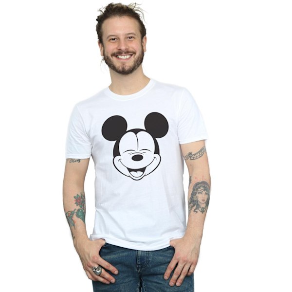 Disney Herr Mickey Mouse Stängda Ögon T-shirt M Vit White M