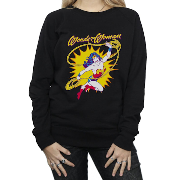 DC Comics Dam/Kvinnor Wonder Woman Leap Sweatshirt S Svart Black S