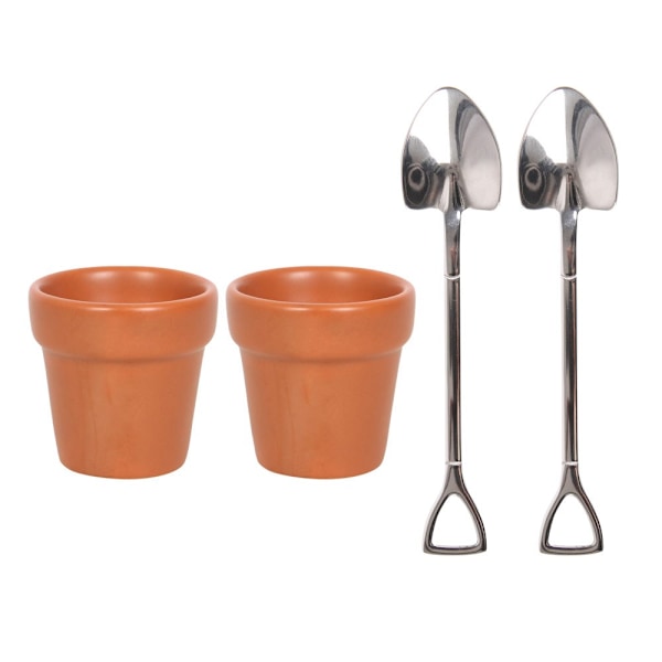 Något Annorlunda Krukform Äggkopp Set En Storlek Brun/Silver Brown/Silver One Size