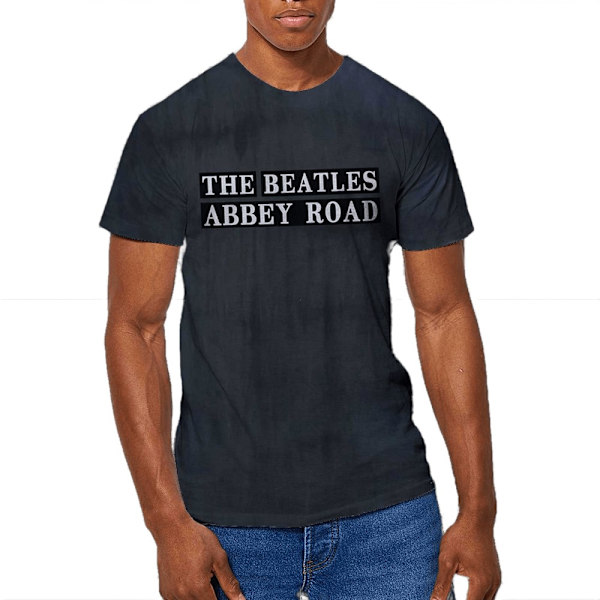 The Beatles Unisex Adult Abbey Road Sign Dip Dye T-Shirt XXL Svart Black XXL