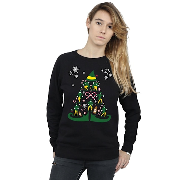 Elf Dam/Damer Julgran Sweatshirt M Svart Black M