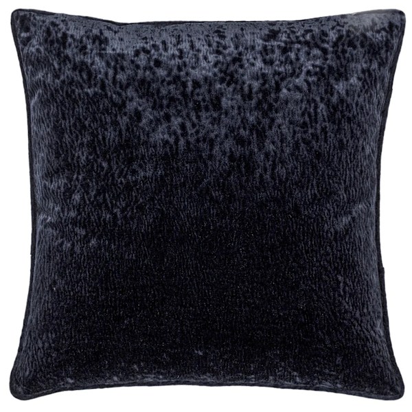 Paoletti Sammetskudde med Vågor 50cm x 50cm Svart Black 50cm x 50cm