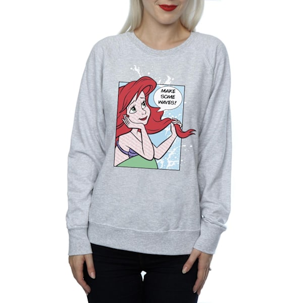 Disney Princess Dam/Damer Ariel Pop Art Sweatshirt L Heather Grey Heather Grey L