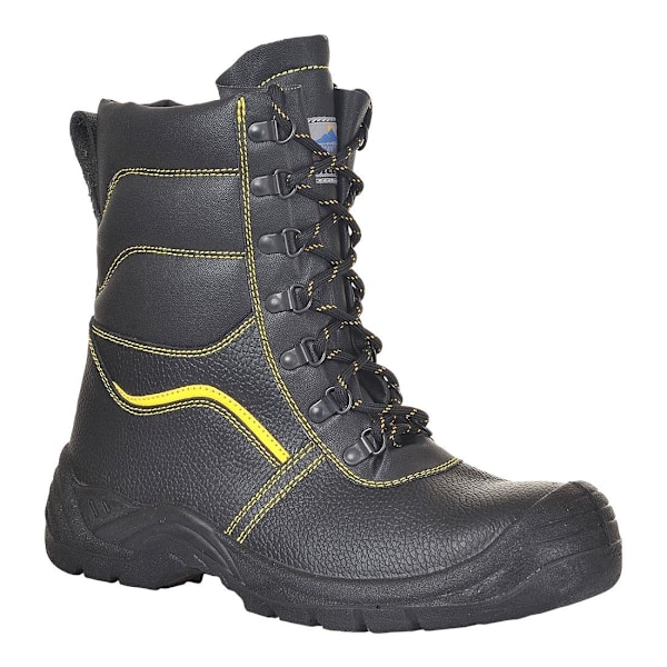 Portwest Unisex Steelite Läder Faux Pälsfodrade Säkerhetskängor Black 6 UK