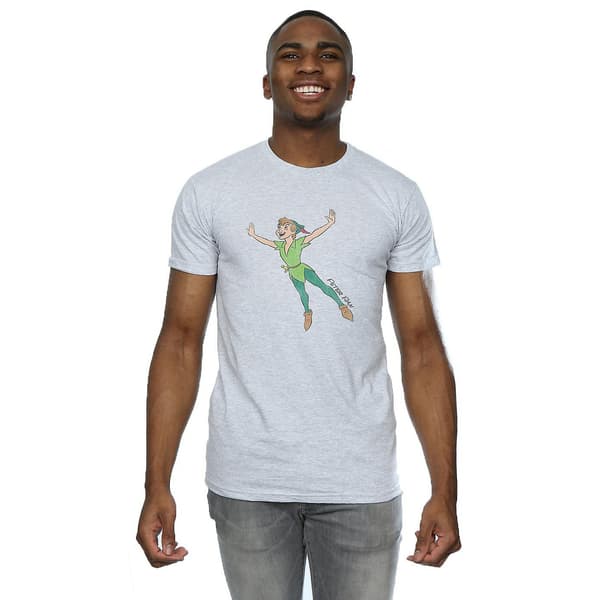 Peter Pan Herr Klassisk Flygande Heather T-Shirt M Grå Grey M