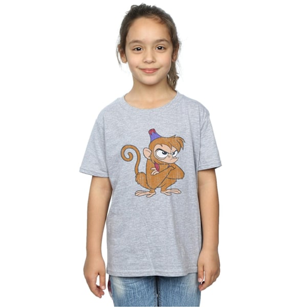 Disney Girls Aladdin Classic Angry Abu Bomull T-shirt 9-11 år Sports Grey 9-11 Years