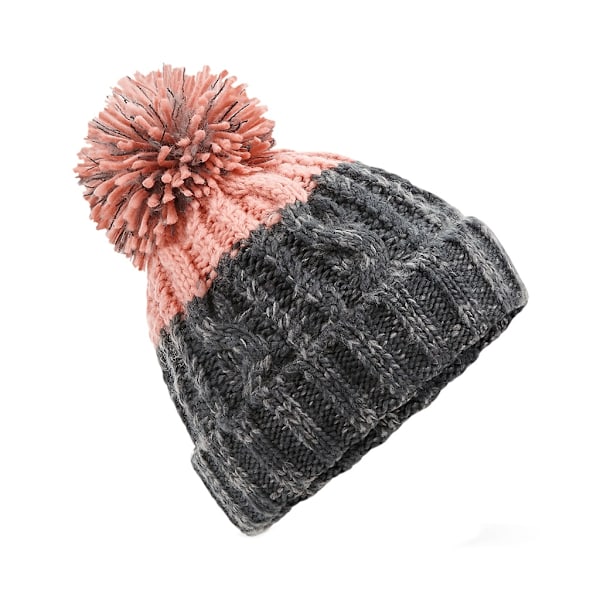 Beechfield Apres Beanie, One Size, Grafitgrå/Rosa Graphite Grey/Blush One Size