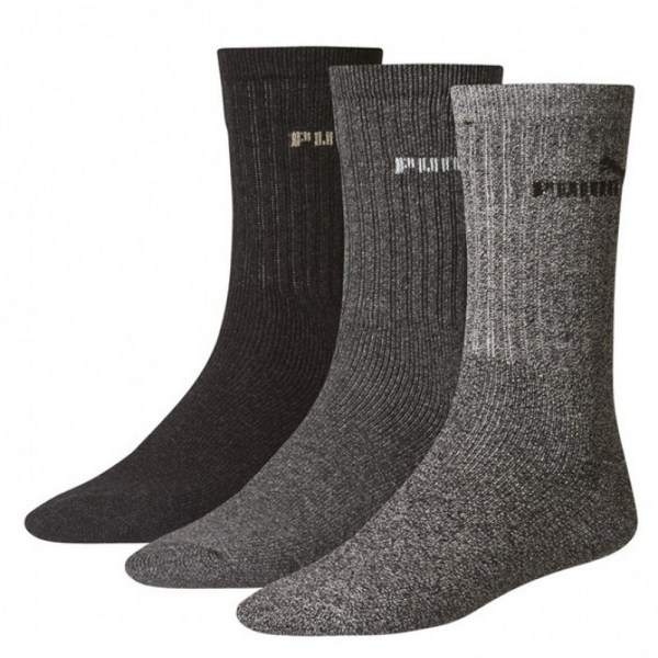 Puma Unisex Adults Crew Socks (Pack of 3) 6 UK-8 UK Black Black 6 UK-8 UK