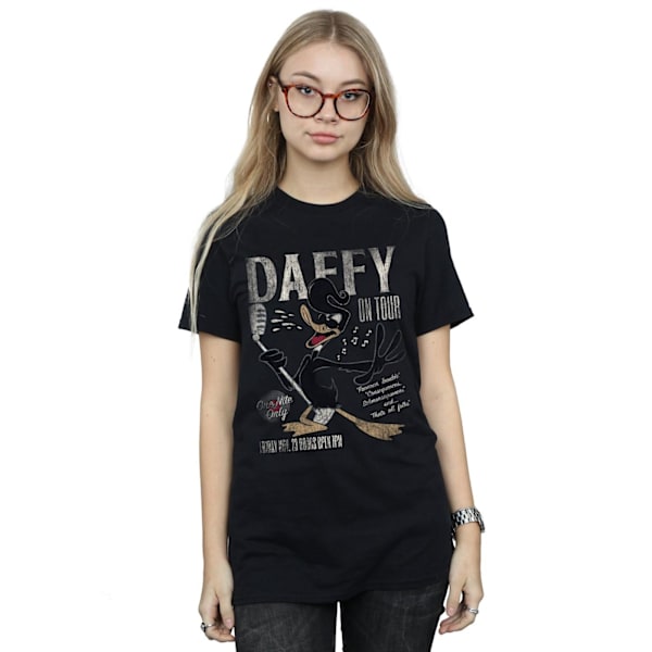 Looney Tunes Dam/Damer Daffy Duck Concert Bomull Boyfriend Black L