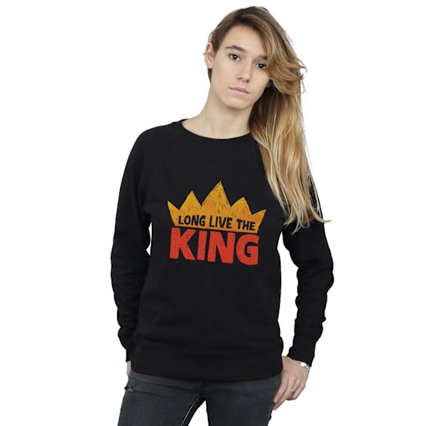 Disney Dam/Damer The Lion King Film Lång Live The King Sweatshirt Black M