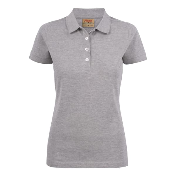 Printer Dam/Dam Stretch Pikétröja L Gråmelerad Grey Melange L