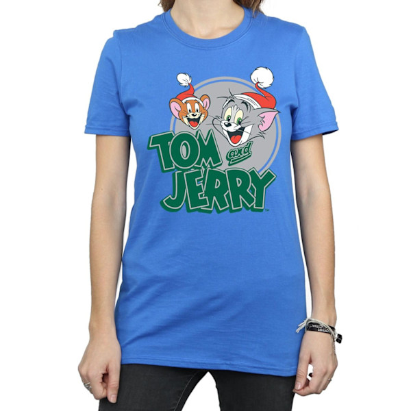 Tom And Jerry Dam/Damer Julhälsningar Bomull Pojkvän Royal Blue M