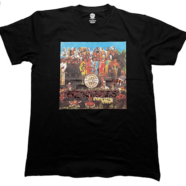 The Beatles Unisex Adult Sgt Pepper Embellished T-Shirt XXL Bla Black XXL
