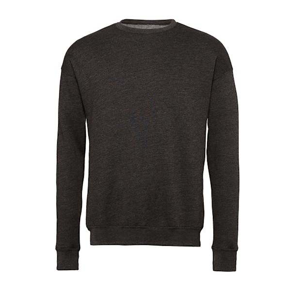 Bella + Canvas Unisex Drop Shoulder Sweatshirt L Mörk Grå Dark Grey Heather L