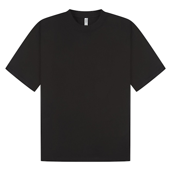 Casual Classics Unisex Vuxen Kammad Ringspunnen Bomull Förlängd Halsringning Black 5XL