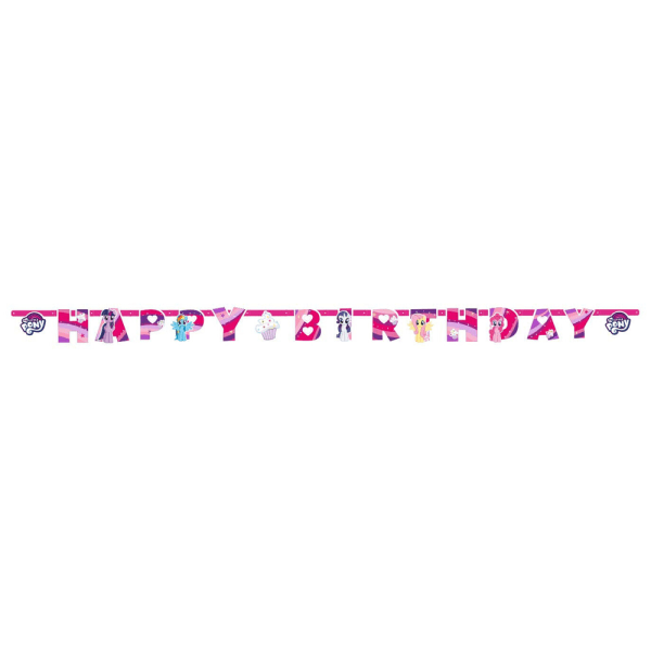 My Little Pony Letter Grattis på födelsedagen Banner One Size Rosa/Lila Pink/Purple One Size