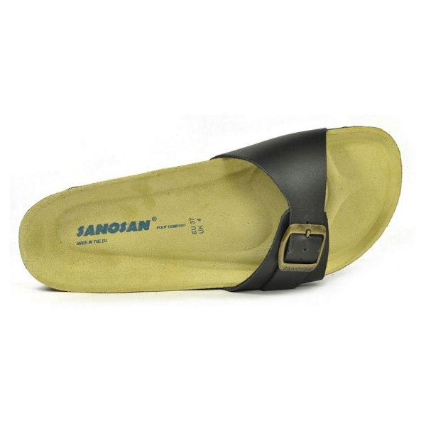 Sanosan Dam/Dam Malaga Sano Sandaler 4 UK Svart/Brun Black/Brown 4 UK