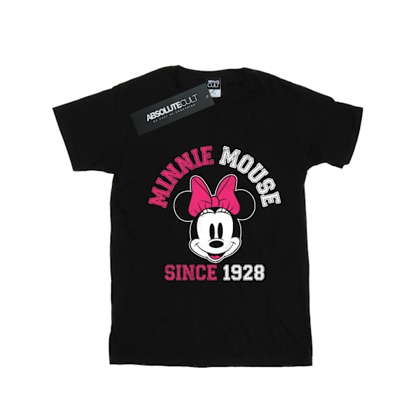 Disney Flickor Sedan 1928 Minnie Mouse Bomulls-T-shirt 9-11 År Black 9-11 Years