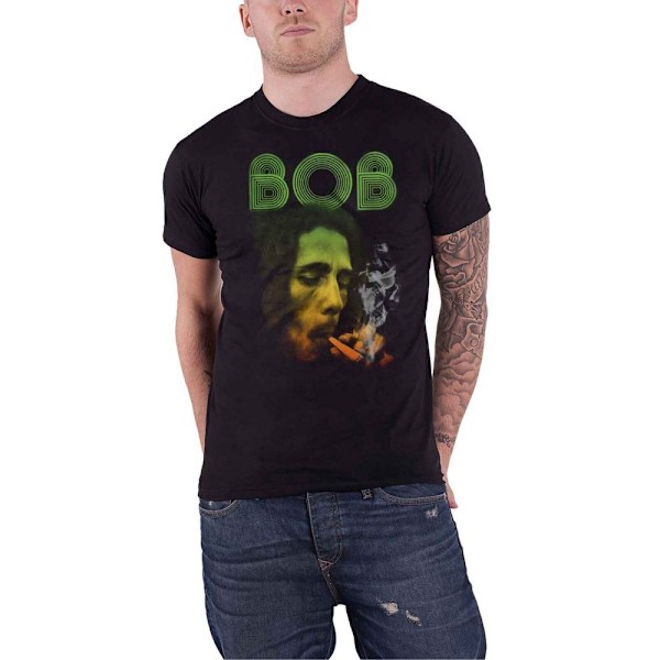Bob Marley Unisex Adult Smoking Da Erb Bomull T-shirt L Svart Black L