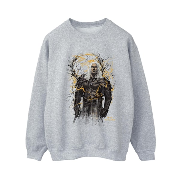 Netflix Dam/Kvinnor The Witcher Smoking Wolf Sweatshirt XL Sp Sports Grey XL