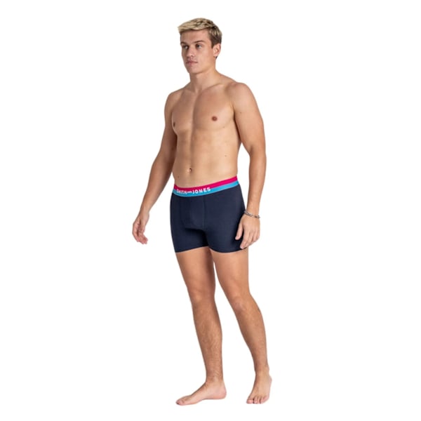 Smith & Jones Herr Taden Boxershorts med Blandade Mönster (Pack om Blue/Pink S