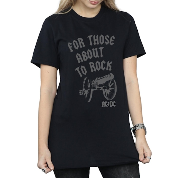 AC/DC Dam/Damer För Dem Som Ska Rocka Cannon Bomull Pojkvän Black XL
