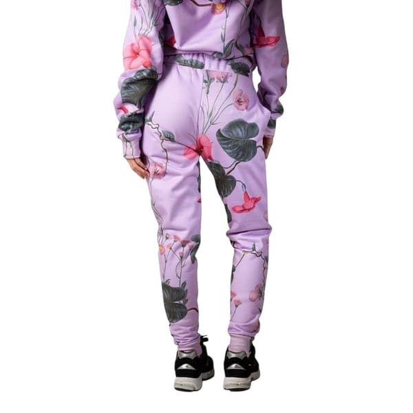 Hype Dam Vävd Scribble Lätta Avsmalnande Joggers 4 Lilac 4 UK