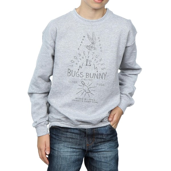 Looney Tunes Boys Bugs Bunny A Wild Hare Sweatshirt 9-11 år Sports Grey 9-11 Years