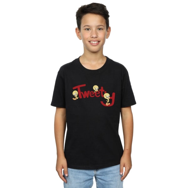 Looney Tunes Boys Tweety Trio T-shirt 9-11 år Svart Black 9-11 Years