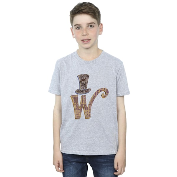 Willy Wonka Boys W Logo Hat T-Shirt 12-13 år Sports Grey Sports Grey 12-13 Years