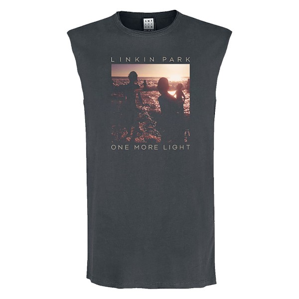 Amplified Herr One More Light Linkin Park Ärmlös Tank Top L Charcoal L