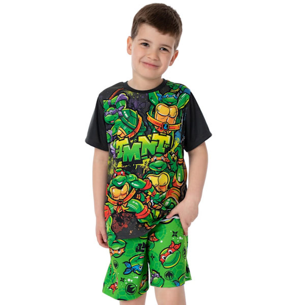 Teenage Mutant Ninja Turtles Pojkar Sköldpadda Kort Pyjamas Set 4-5 År Green 4-5 Years