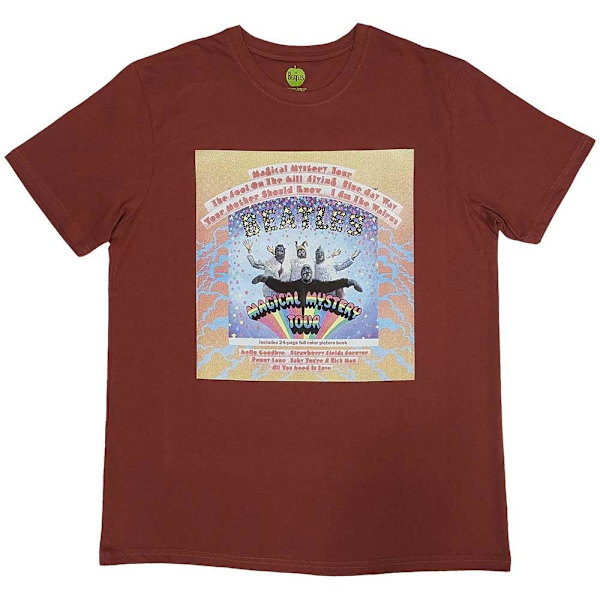 The Beatles Unisex Adult Magical Mystery Tour Album Cover T-Shirt Red S