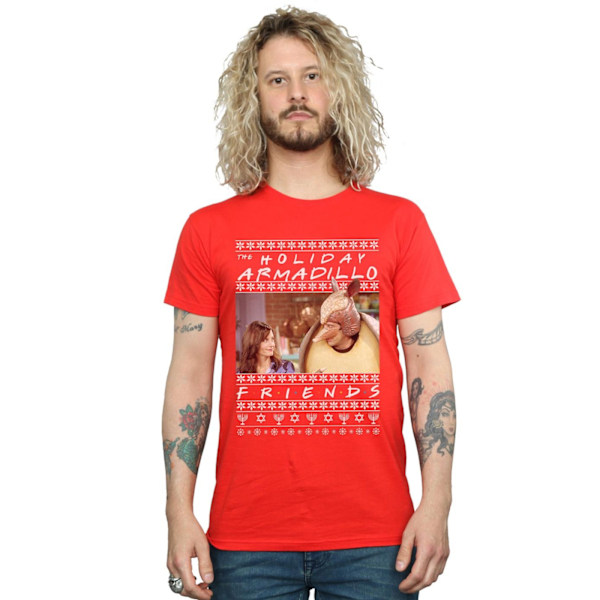 Friends Herr Fair Isle Holiday Armadillo T-shirt S Röd Red S