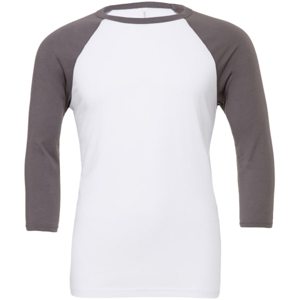 Canvas Herr 3/4-ärmad baseball T-shirt XS Vit/Asfalt White/Asphalt XS