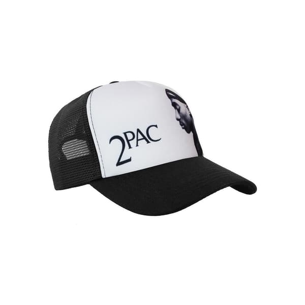Tupac Shakur Unisex Vuxen Profilbild Mesh Panel Baseball Cap Black/White One Size