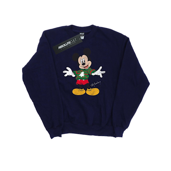 Disney Herr Mickey Mouse Jultröja Sweatshirt XL Marinblå Navy Blue XL