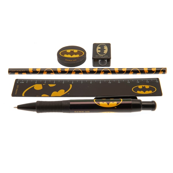 Batman-logotyp set (paket med 5) One Size Svart/Gul Black/Yellow One Size