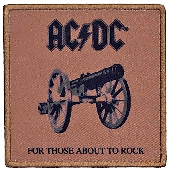 AC/DC For Those About To Rock Standard Strykjärnsplåster En Storlek B Brown/Black One Size