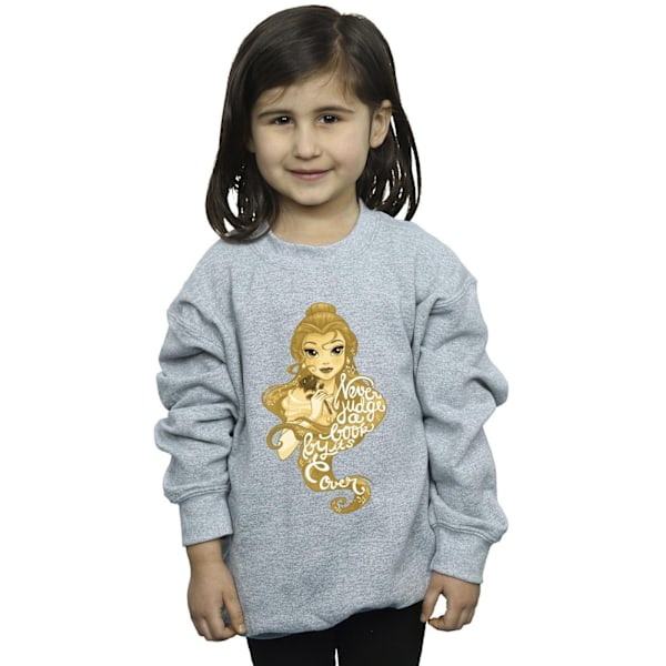 Disney Girls Beauty And The Beast Never Judge Sweatshirt 7-8 år Sports Grey 7-8 Years