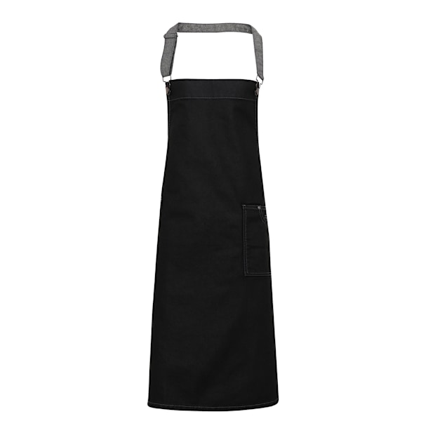 Premier District Haklappsförkläde One Size Svart Denim Black Denim One Size
