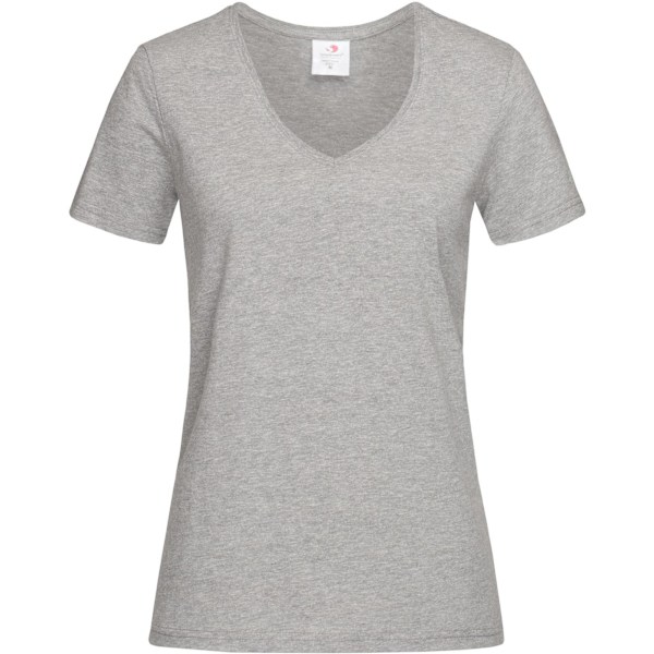 Stedman Dam/Dam V-ringad Klassisk T-shirt XS Gråmelerad Grey Heather XS