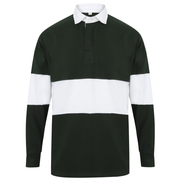 Front Row Vuxna Unisex Paneled Tag Rugby Shirt S Flaska Bottle Green/White S