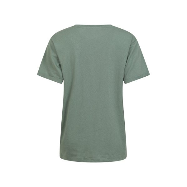 Mountain Warehouse Dam/Damer Wave Feather Organic Loose T-Shirt Khaki Green 10 UK