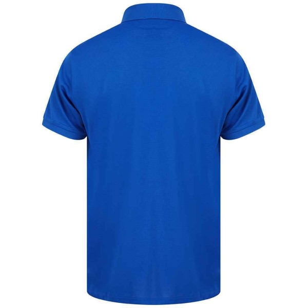 Henbury Herr Piqu Polo Shirt L Kungsblå Royal Blue L
