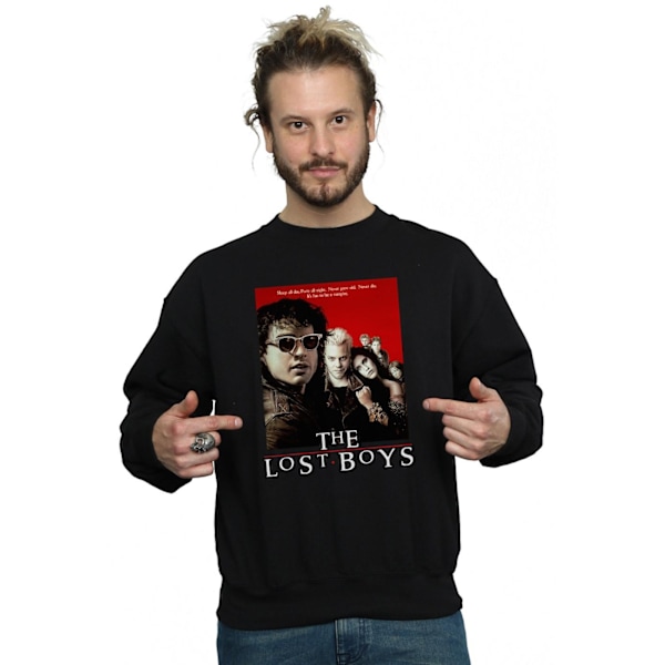 The Lost Boys Herr Röd Poster Sweatshirt 4XL Svart Black 4XL